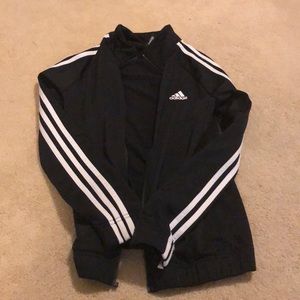 Women’s black adidas zip up sweatshirt
